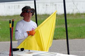 Cal Steffan manning the flags at turn 13.