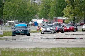 Mark Utecht's ITJ Honda Civic with Mark Utecht's ITJ Honda Civic with Chris Craft's, Samantha Silver's Spec Miata Mazda Miatas