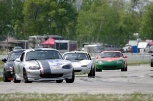 Chris Craft's, Samantha Silver's, Dan Corgard's and Erik Nelson's Spec Miata Mazda Miatas