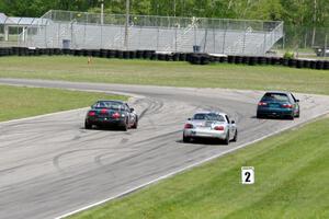 Mark Utecht's ITJ Honda Civic with Chris Craft's and Samantha Silver's Spec Miata Mazda Miatas