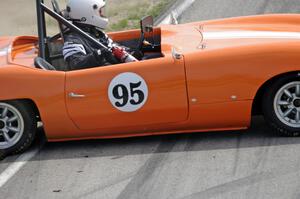 Rich Stadther's Elva Courier spins coming out of turn 12.