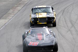 Doug Rippie's Chevy Corvette and Shannon Ivey's Ford Mustang Shelby GT350
