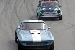 Daryn Bosell's Chevy Corvette and Dyrk Bolger's Austin Mini-Cooper