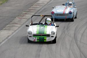 Steve Nichols' MGB and Randy Byboth's Austin-Healey Sprite