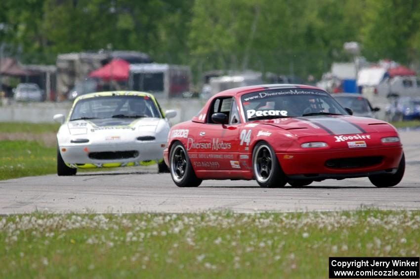 Evan Pecore's and Dan Corgard's Spec Miata Mazda Miatas