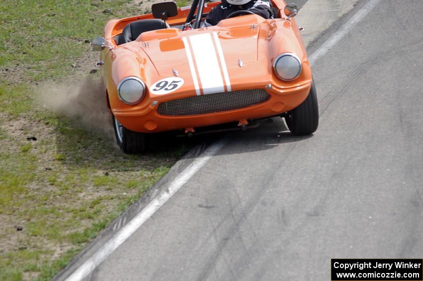 Rich Stadther's Elva Courier spins coming out of turn 12.