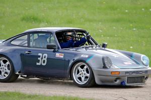 Craig Stephens' ITE-1 Porsche 911 after losing its windshield.