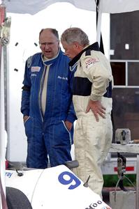 Alan Murray and Tony Foster converse after the race..