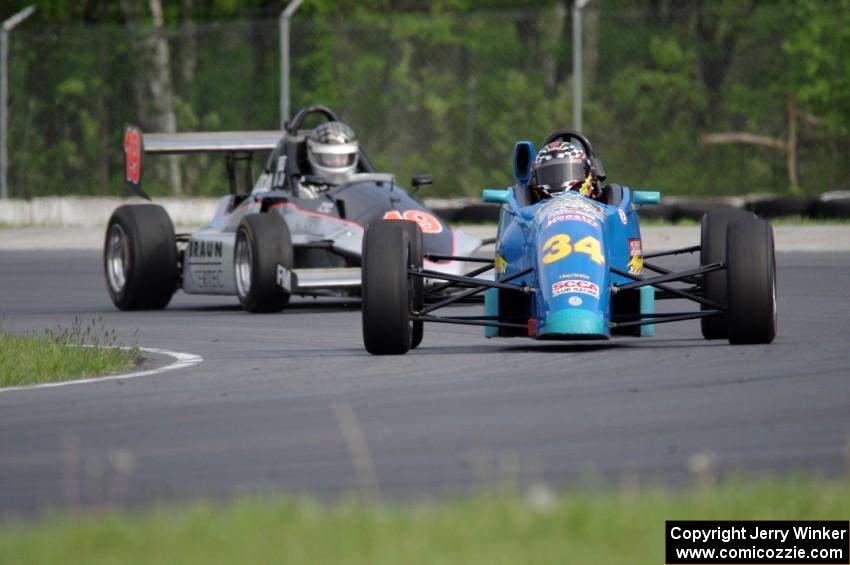 Bill Bergeron's Van Diemen RF90 Formula Ford and Steve Flaten's Star Formula Mazda