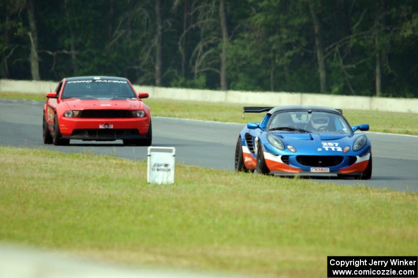 Jim Lipari's TT2 Lotus Elise and Gary Gaspar's TT3 Ford Mustang Boss 302