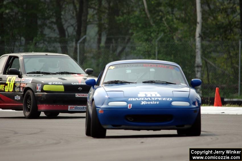 Paul Pridday's Spec Miata Mazda Miata and Brett Westcott's PTE Nissan Sentra SE-R