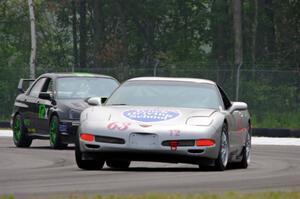 Bill Collins' ST2 Chevy Corvette and Team STI Guys' ST3 Subaru WRX STi