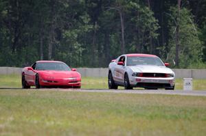 Allen Myers' TT3 Ford Mustang Boss 302 and Tony Belak's TT2 Chevy Corvette Z06