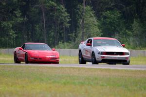 Allen Myers' TT3 Ford Mustang Boss 302 and Tony Belak's TT2 Chevy Corvette Z06