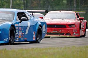 Cameron Lawrence's Dodge Challenger and Ron Keith's Ford Mustang