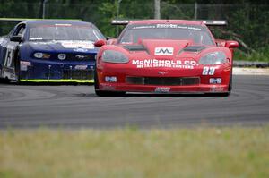 Amy Ruman's Chevy Corvette and Kevin Poitras' Ford Mustang