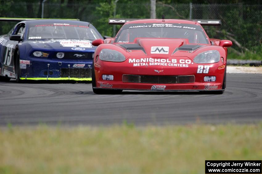 Amy Ruman's Chevy Corvette and Kevin Poitras' Ford Mustang