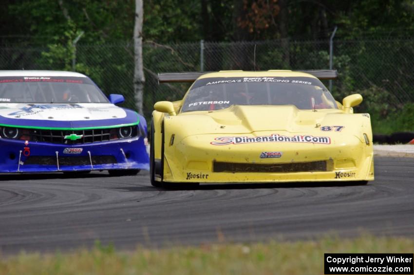 Doug Peterson's Chevy Corvette and Keith Prociuk's Chevy Camaro