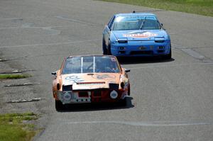 Team Jagermoose Porsche 914 and Team McQueen Nissan 240SX