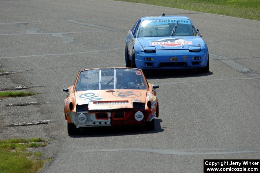 Team Jagermoose Porsche 914 and Team McQueen Nissan 240SX