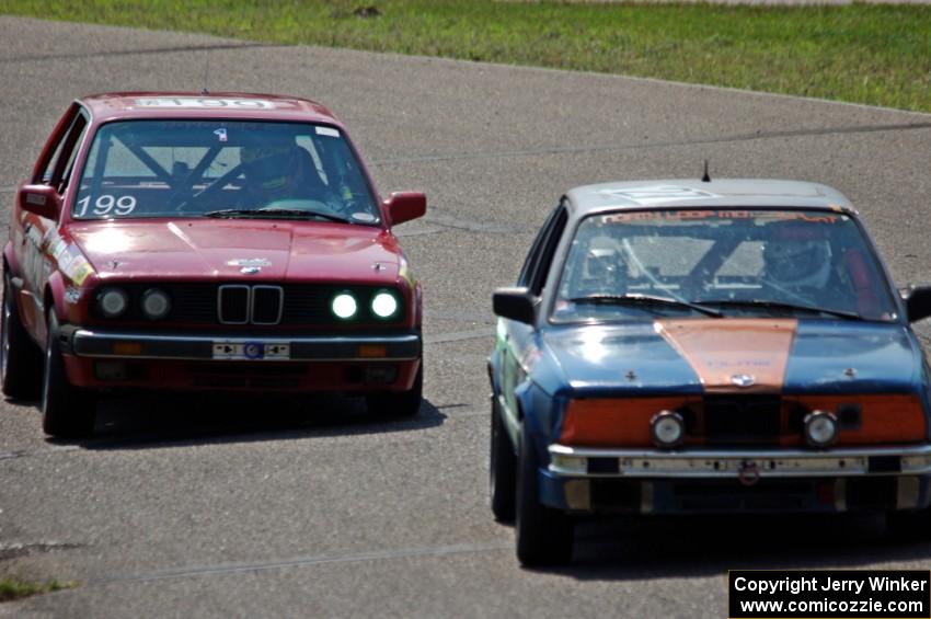North Loop Motorsport BMW 325i and Cheap Shot Racing BMW 325is