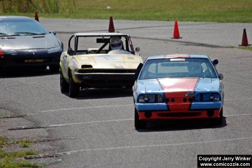 Bromance Racing Ford Mustang, Rat Patrol Triumph TR-7 and ProKart Racing Chevy Camaro