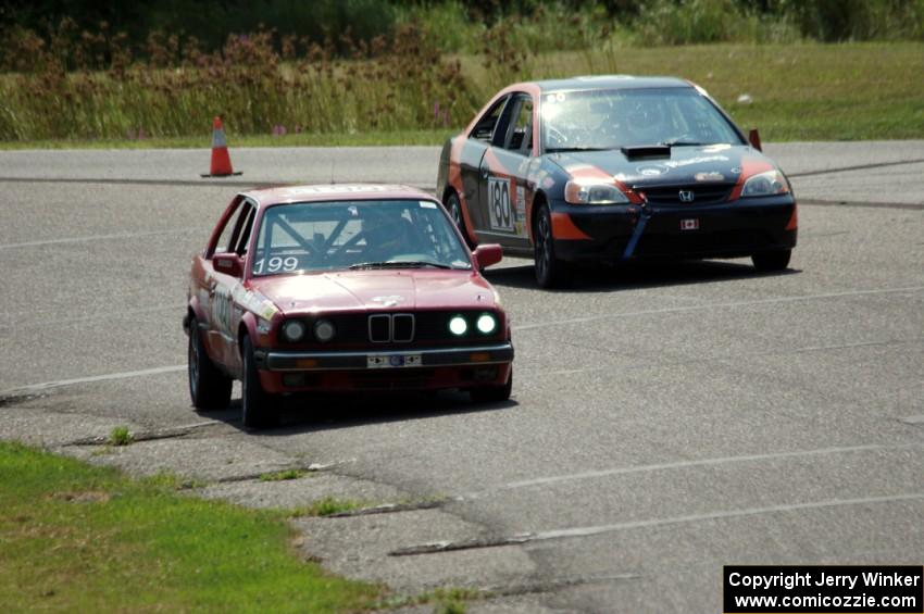 Cheap Shot Racing BMW 325is and 8 Ball Racing Honda Civic