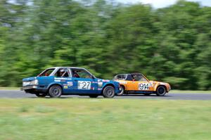 Team Jagermoose Porsche 914 and North Loop Motorsport BMW 325i