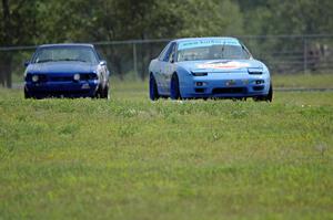 Team McQueen Nissan 240SX and Perpetual Adolescents Racing Ford Mustang