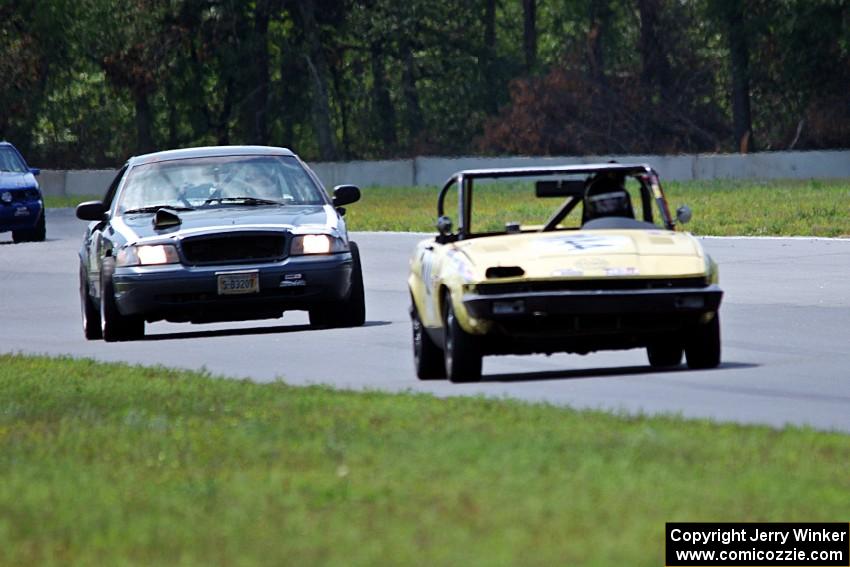 Rat Patrol Triumph TR-7 and Moss Racing Ford Crown Victoria