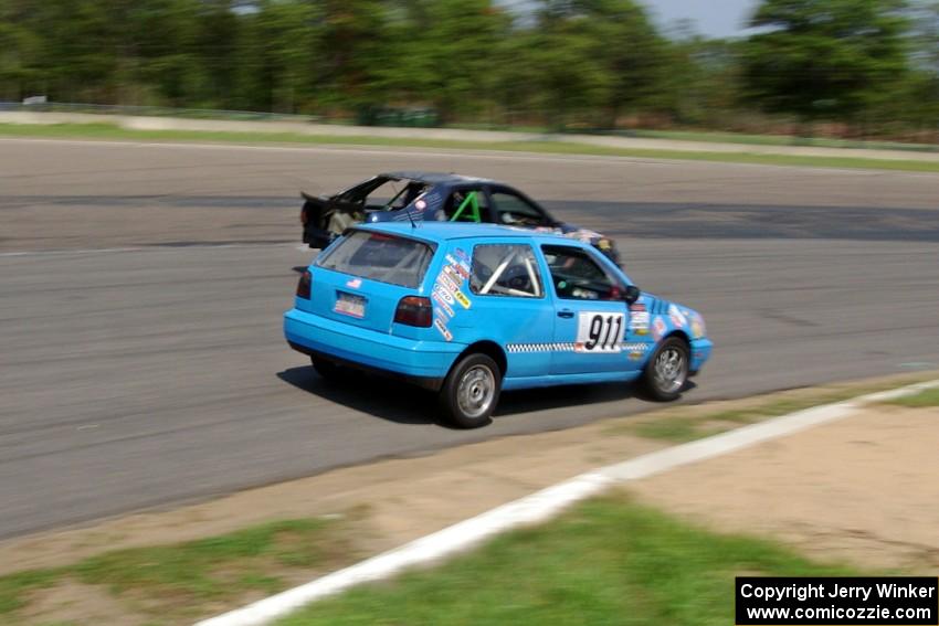 Mayhem Racing Honda Civic and Blue Sky Racing VW Golf