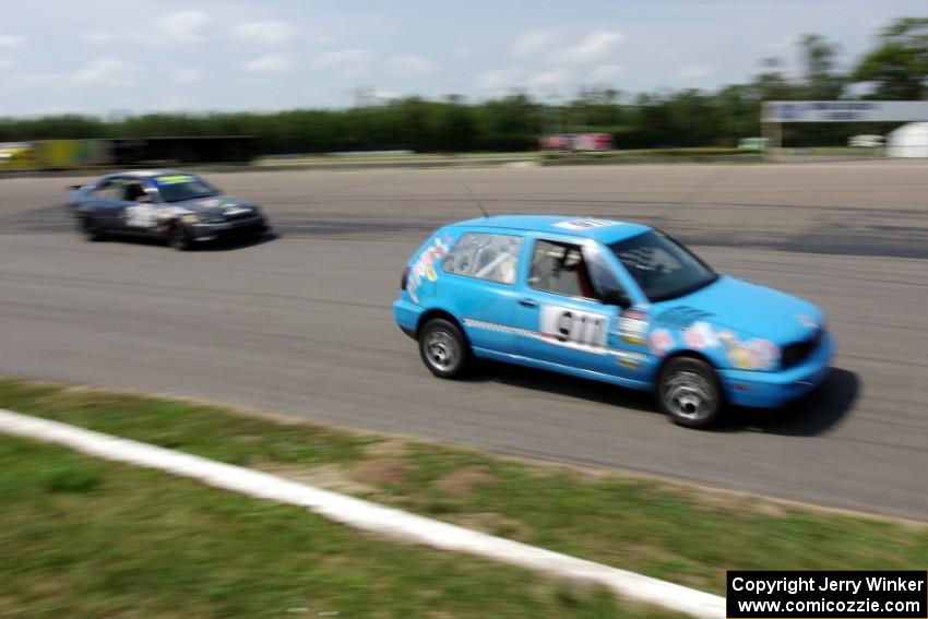 Blue Sky Racing VW Golf and Mayhem Racing Honda Civic