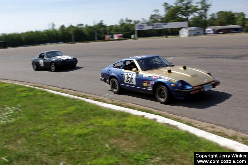 Prairie Storm Datsun 280ZX and Transcendental Racing Mazda Miata