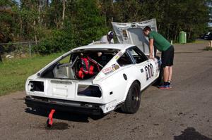 Team My Fairlady Nissan 280ZX spent most of the race behind pit wall.