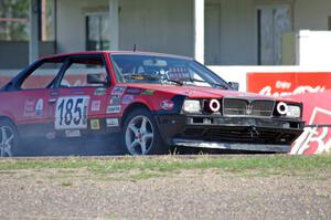 Dead Pedal Racing Maserati Biturbo stalls after a spin at turn 10.