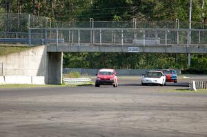 Team Festivus Ford Festiva, TBD Pontiac Firebird and Bromance Racing Ford Mustang