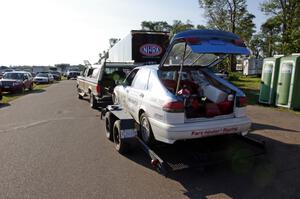 Fart-Hinder Racing SAAB 9-3 team packs it in with a bad clutch.