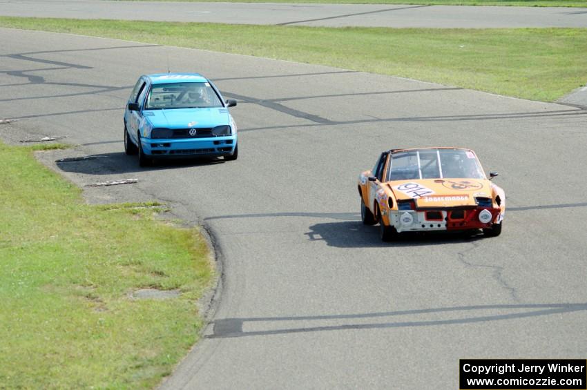 Team Jagermoose Porsche 914 and Blue Sky Racing VW Golf