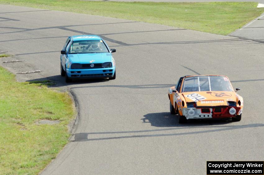 Team Jagermoose Porsche 914 and Blue Sky Racing VW Golf