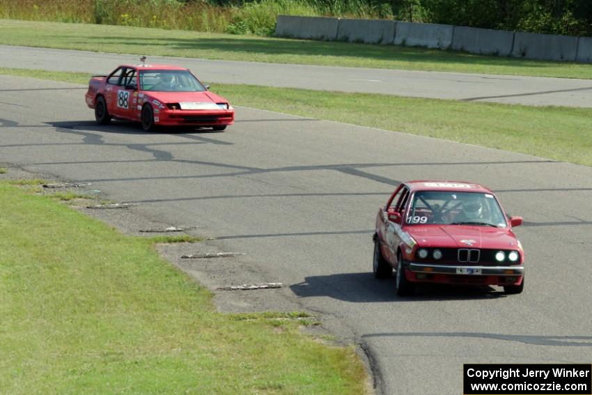 Cheap Shot Racing BMW 325is and Motley Crew Honda Prelude