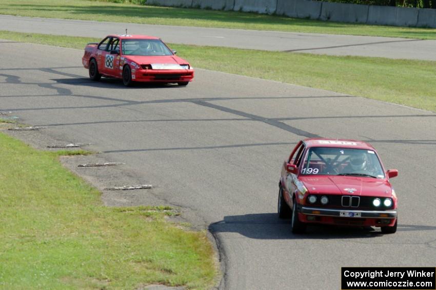 Cheap Shot Racing BMW 325is and Motley Crew Honda Prelude