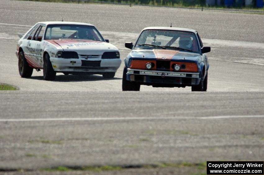 North Loop Motorsport BMW 325i and Motorcrap Racing Ford Mustang