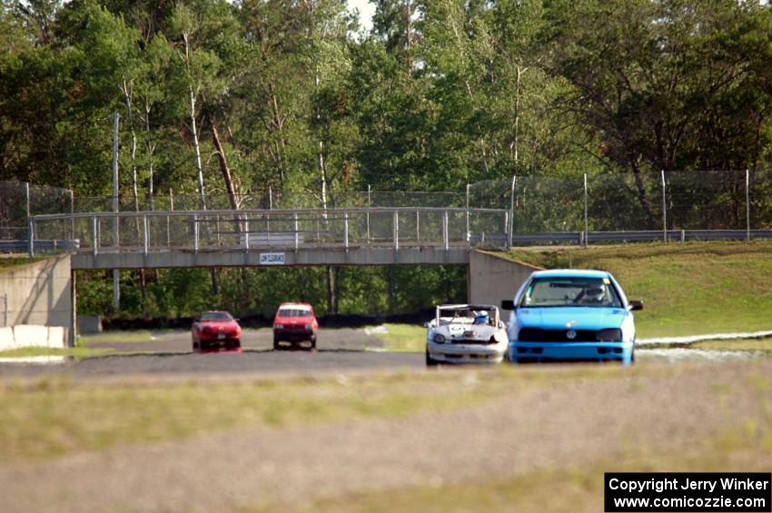 Blue Sky Racing VW Golf, NNM Motorsports Dodge Neon, Team Festivus Ford Festiva and Teufel Hunden Toyota MR-2