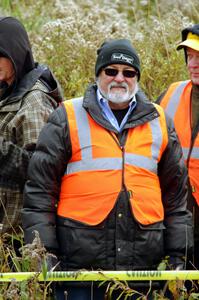 Spectator marshal Jerry Shiloff at the SS1 (Green Acres I) spectator area.