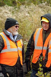 Spectator marshals at the SS1 (Green Acres I) spectator area.