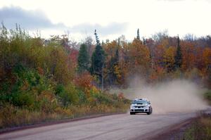 Adam Yeoman / Jordan Schulze Subaru WRX STi comes through the SS1 (Green Acres I) spectator area.