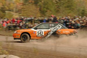 Matt Conte / Zach Jacques Subaru Legacy comes through the SS1 (Green Acres I) spectator area.