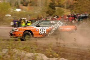 Matt Conte / Zach Jacques Subaru Legacy comes through the SS1 (Green Acres I) spectator area.