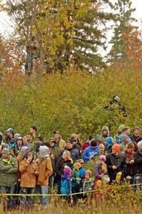 Spectators at the SS1 (Green Acres I) spectator area.