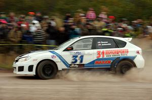 Jeffrey Reamer / Jeremy Jankowske Subaru WRX STi comes through the SS1 (Green Acres I) spectator area.